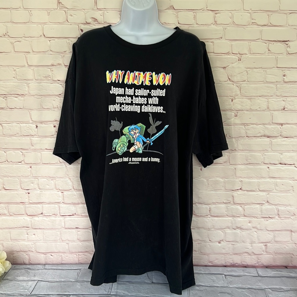 2007 Aaron Williams anime graphic Tee shirt size 2XL short sleeve